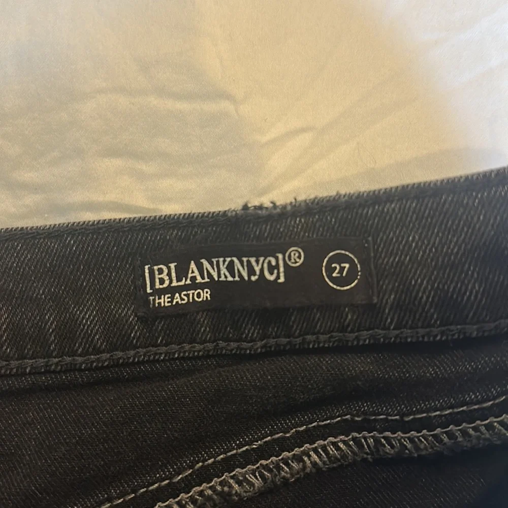 Blank NYC Washed Black Denim Cutoff Shorts